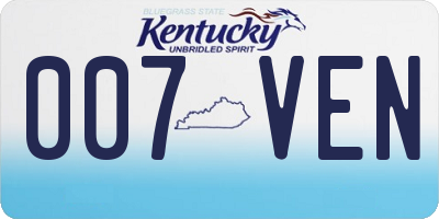 KY license plate 007VEN