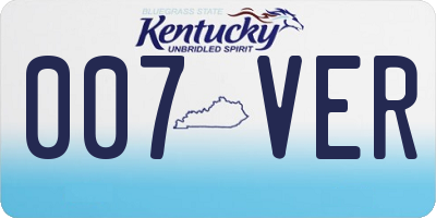 KY license plate 007VER