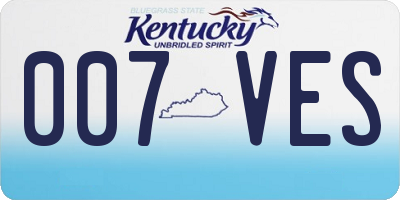 KY license plate 007VES