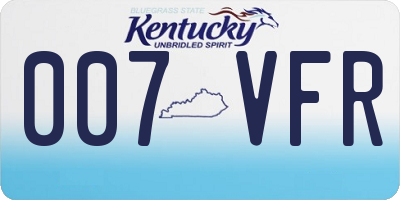 KY license plate 007VFR