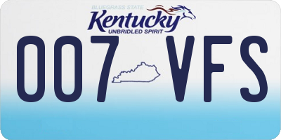 KY license plate 007VFS