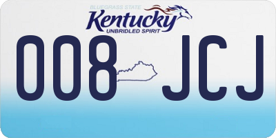 KY license plate 008JCJ