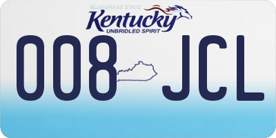 KY license plate 008JCL