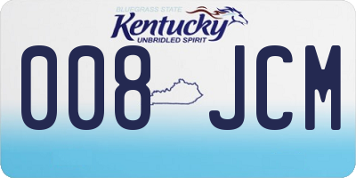 KY license plate 008JCM