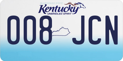 KY license plate 008JCN