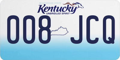 KY license plate 008JCQ