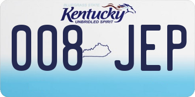 KY license plate 008JEP