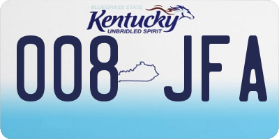 KY license plate 008JFA