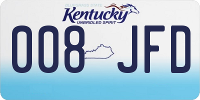 KY license plate 008JFD