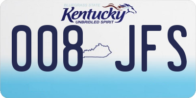 KY license plate 008JFS