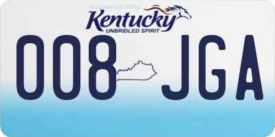 KY license plate 008JGA
