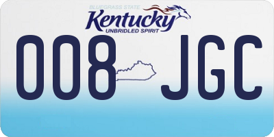 KY license plate 008JGC