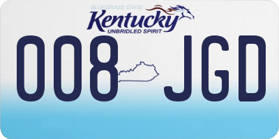 KY license plate 008JGD