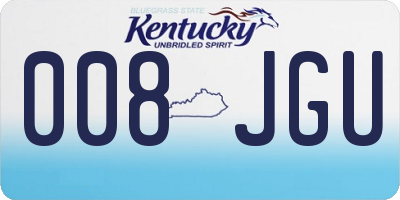 KY license plate 008JGU