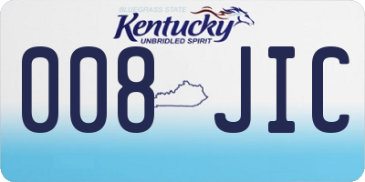 KY license plate 008JIC