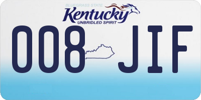 KY license plate 008JIF