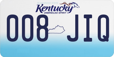 KY license plate 008JIQ
