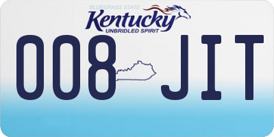 KY license plate 008JIT