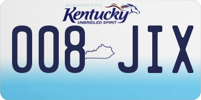 KY license plate 008JIX