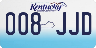 KY license plate 008JJD