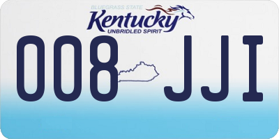 KY license plate 008JJI