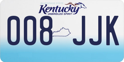 KY license plate 008JJK