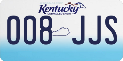 KY license plate 008JJS