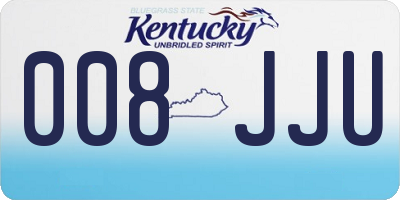 KY license plate 008JJU