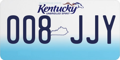 KY license plate 008JJY