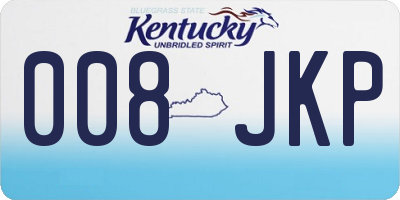 KY license plate 008JKP