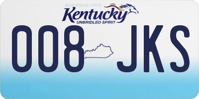 KY license plate 008JKS