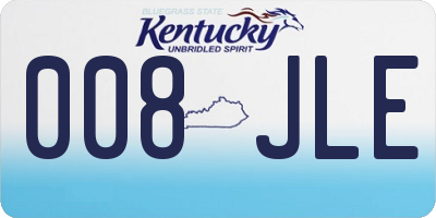KY license plate 008JLE