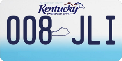 KY license plate 008JLI