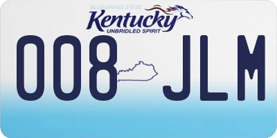 KY license plate 008JLM