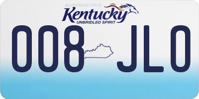 KY license plate 008JLO