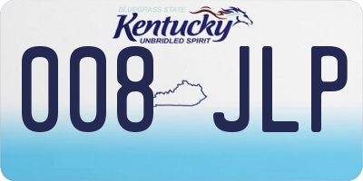 KY license plate 008JLP