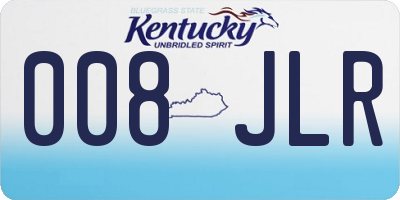 KY license plate 008JLR