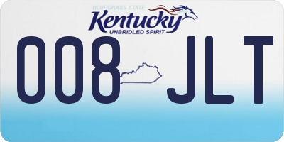 KY license plate 008JLT