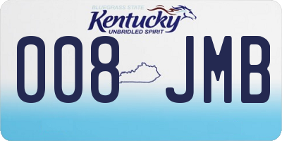 KY license plate 008JMB