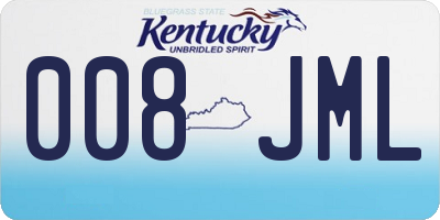 KY license plate 008JML
