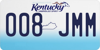 KY license plate 008JMM