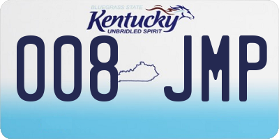 KY license plate 008JMP