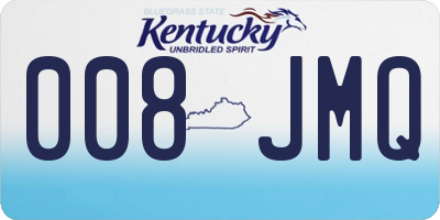 KY license plate 008JMQ