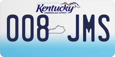 KY license plate 008JMS