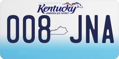 KY license plate 008JNA