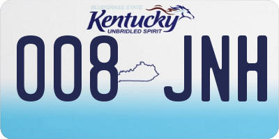 KY license plate 008JNH