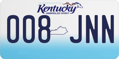 KY license plate 008JNN