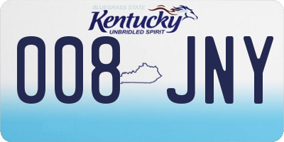 KY license plate 008JNY