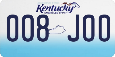 KY license plate 008JOO