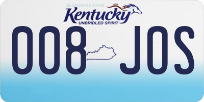KY license plate 008JOS